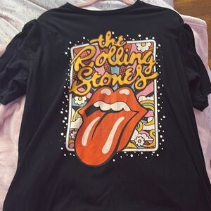 Rolling Stones Womens Black Graphic Tee